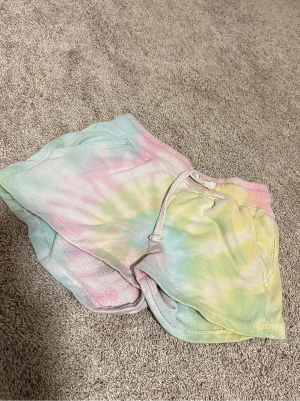 Pastel Tie-Dye Athletic Lounge Shorts - Women